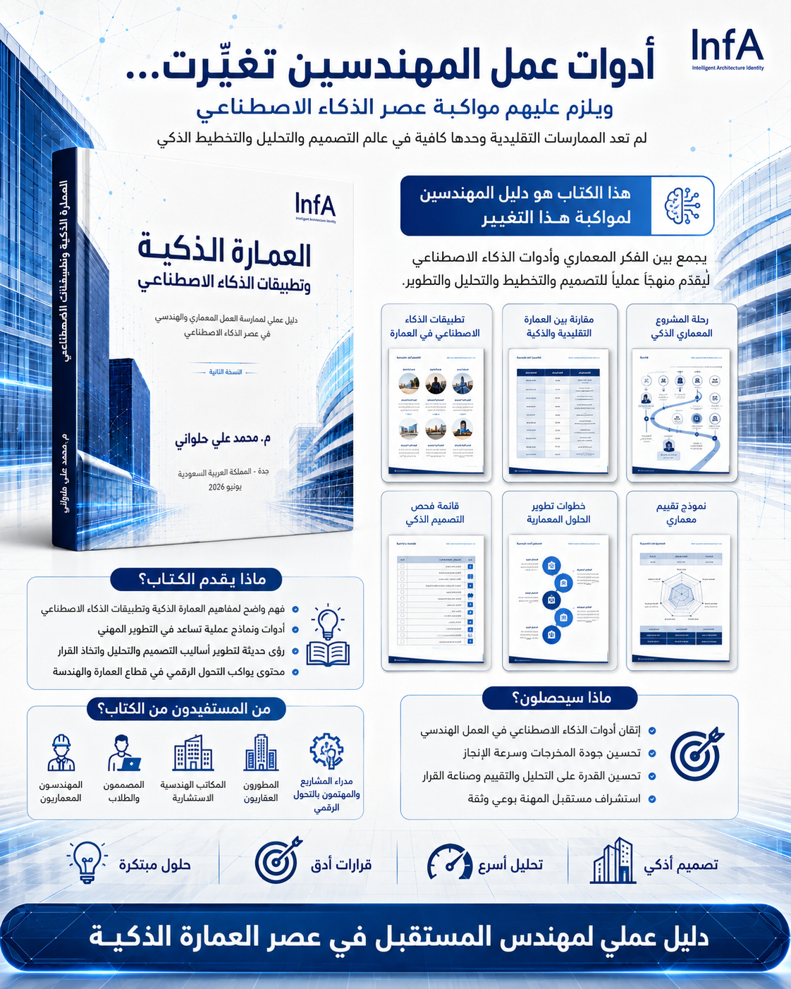 بطاقة كتاب العمارة الذكية وتطبيقات الذكاء الاصطناعي